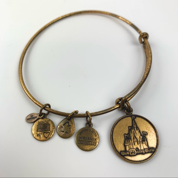 Alex and Ani Walt Disney World Bracelet Cinderella’s Castle Gold Bangle - Picture 2 of 11